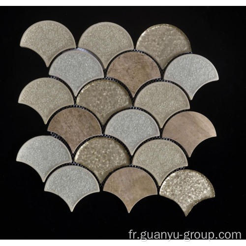 Secteur gris forme mur décoration mosaïque